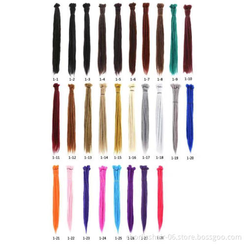 Soft Faux Dread locks Crochet Hair Extension Afro Long Pure Ombre Color Nepal Wool Synthetic Dreadlocks Hair Extensions
